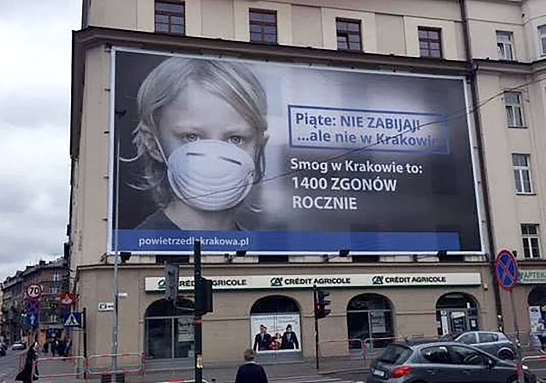 baner na budynku